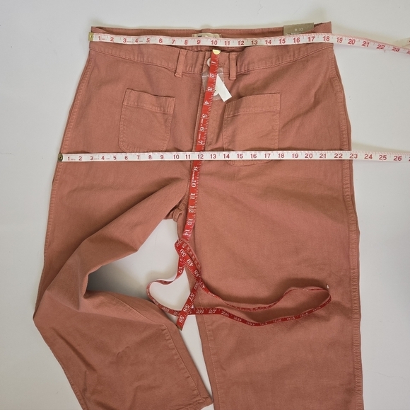 Madewell The Perfect Vntage Wide Leg Crop Pants Women's 33 Burnt Orange Fall NWT - Picture 10 of 12